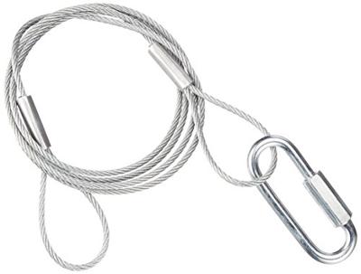 ADJ Safety kabel 1.40 m, 3.2mm met karabijnhaak