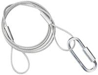 ADJ Safety kabel 1.40 m, 3.2mm met karabijnhaak - thumbnail