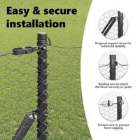 VidaXL Afrasteringspaal grijs 10 x 1,2 m (36 mm gaas) staal en pvc - thumbnail