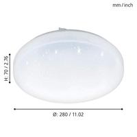 Eglo Ronde plafondlampFrania-S 28cm - 3000K stereffect wit - 97877 - thumbnail