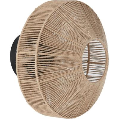 Light & Living Wandlamp 'Lyra' Ø31cm, kleur Naturel/Mat Zwart Light & Living Wandlamp 'Lyra' Ø31cm, kleur Naturel/Mat Zwart
