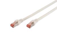 Digitus DK-1644-005/WH RJ45 Netwerkkabel, patchkabel CAT 6 S/FTP 0.50 m Wit Vlambestendig, Folie afscherming, Afscherming gevlochten, Afgeschermd, - thumbnail