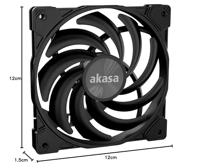 Akasa Alucia XS12 Computer behuizing Koelplaat/radiatoren Zwart 1 stuk(s) - thumbnail