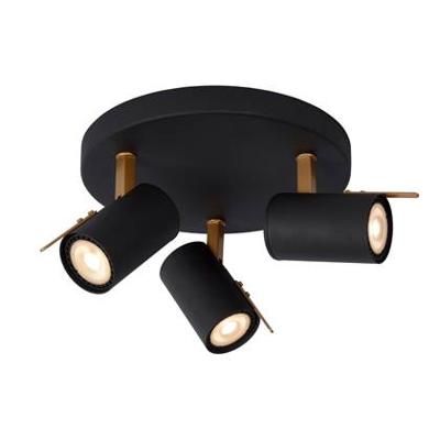 Lucide GRONY - Plafondspot - LED Dim to warm - GU10 - 3x5W 2200K/3000K - Zwart Lucide GRONY - Plafondspot - LED Dim to warm - GU10 - 3x5W 2200K/3000K - Zwart