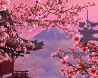 Diamond Painting Canvas Japanse Sakura - 30 x 40 cm - thumbnail