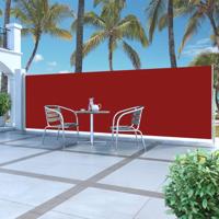 Windscherm uittrekbaar 160x500 cm rood - thumbnail