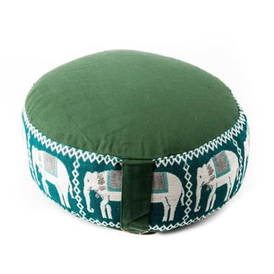 Yogi & Yogini Meditatiekussen Katoen Rond Groen - Olifant - 33 x 16 cm Yogi & Yogini Meditatiekussen Katoen Rond Groen - Olifant - 33 x 16 cm
