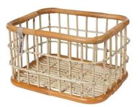 Basil green life - rotan fietsmand - large - voorop- natural bruin - thumbnail