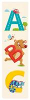 Moses boekenlegger met elastiek alfabet 17,5 x 4,7 cm - thumbnail