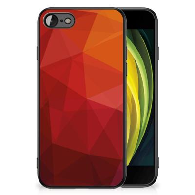 Backcover voor iPhone SE 2022 | SE 2020 | 7/8 Polygon Red