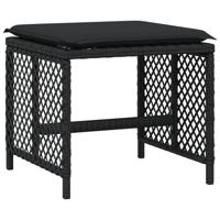 9-delige Tuinset poly rattan zwart - thumbnail