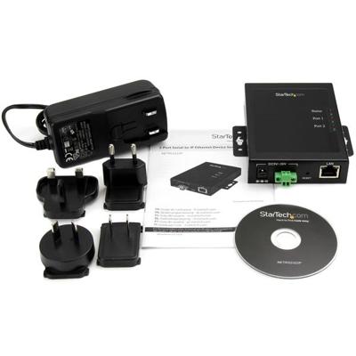 StarTech.com Serieel naar IP-apparaatserver met 2 poorten, RS232, metaal en monteerbaar, seriële apparaatserver