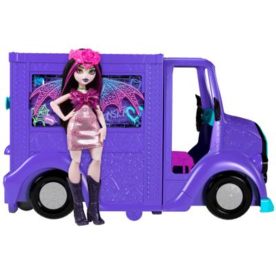 Monster High-Tour Bus Blood-sational Rock-Set met pop en bus HXH83 - thumbnail