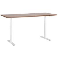 Beliani - DESTINAS - Elektrisch bureau - Donkerhout|Wit - 180 cm - MDF - thumbnail