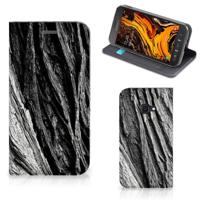 Book Wallet Case Samsung Galaxy Xcover 4s Boomschors Grijs - thumbnail