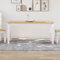 Eettafel Corona 160x80x75 cm massief grenenhout wit - thumbnail