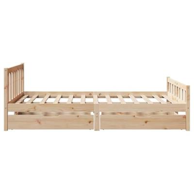Bedframe zonder matras massief grenenhout 160x200 cm