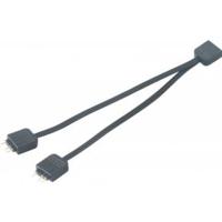 Akasa Addressable RGB LED Splitter Cable | 1-to-2 aRGB LED Splitter | 3-Pin Connector | 1 Female to 2 Male | 12cm | AK-CBLD08-12BK - thumbnail