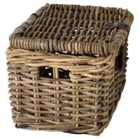 Rotan Fietsmand Junior Met Klep Naturel - thumbnail