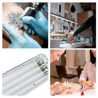 Bureaulamp 3 x 14 w wit Velleman - Velleman - thumbnail