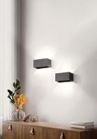 Fischer & Honsel Led wandlampWallo zwart - 30516 - thumbnail