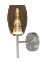 Highlight WandlampNebula nikkel met amber glas - W3433.28 - thumbnail