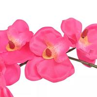 VidaXL Kunstplant orchidee met pot 30 cm rood - thumbnail