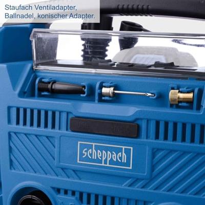 SCHEPPACH 20V IXES 10 bar hybride elektrische compressor - Voeding: accu/net/sigarettenaansteker - zonder accu of lader - Airforce 6 SCHEPPACH 20V IXES 10 bar hybride elektrische compressor - Voeding: accu/net/sigarettenaansteker - zonder accu of lader - Airforce 6