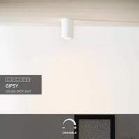 Lucide GIPSY - Plafondspot - Ø 7 cm - 1xGU10 - Wit - thumbnail