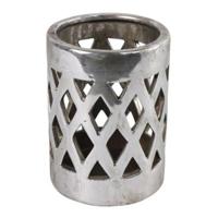 Countryfield theelichthouder dassel m zilverkleurig 16 cm | 6 stuks - thumbnail