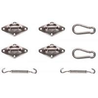 Bevestigingsset voor schaduwdoek vierkant - thumbnail