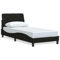 Bedframe zonder matras 100x200 cm stof zwart - thumbnail