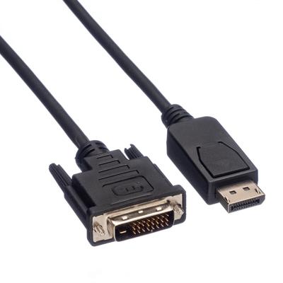 VALUE DisplayPort Kabel DP Male - DVI (24+1) Male, LSOH, zwart, 5 m VALUE DisplayPort Kabel DP Male - DVI (24+1) Male, LSOH, zwart, 5 m