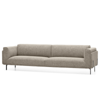 4-Zitsbank Fiji Lichtbruin Stof - thumbnail