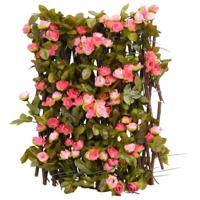 VidaXL Kunstplant klimop latwerk 5 st uittrekbaar 180x20 cm donkerroze - thumbnail