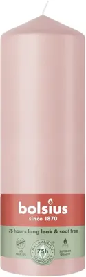 Bolsius stompkaars essentials 6.8x20cm misty pink