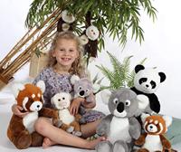 Rode Panda knuffel - GIPSY TOYS - Groen Woud, 20 cm - thumbnail