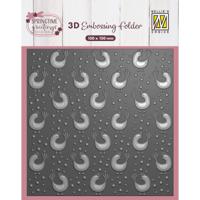 Nellie's Choice • 3d embossing folder achtergrond kippen 15x15cm - thumbnail