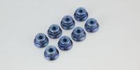 Nylon lock flanged nut M4X5.6 (8pcs) - Blue (1-N4056FN-B) - thumbnail