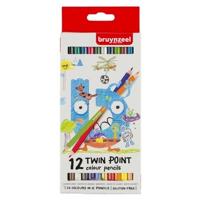 Bruynzeel-sakura kids kleurpotloden twinpoints 12 stuks in blik - thumbnail