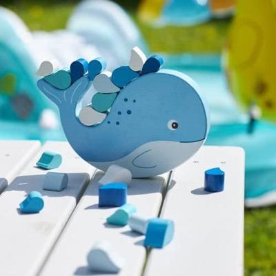 Goki houten balansspel walvis, 21dlg.