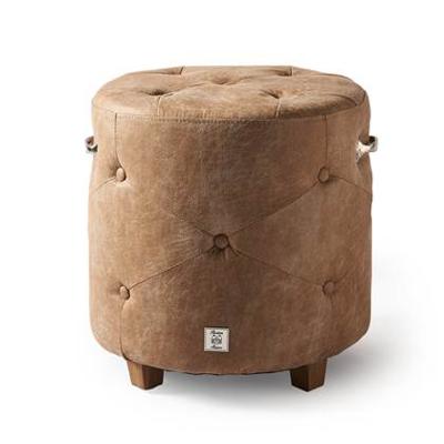 Rivièra Maison Poef 'Bowery' Pellini, kleur Camel