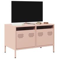 Tv-meubel 68x39x43,5 cm koudgewalst staal roze - thumbnail