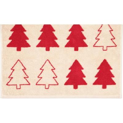 Cawö Cawo Christmas Edition 794 Fir trees Handdoek rot