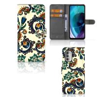 Wallet Case Motorola Moto G51 5G Barok Flower - thumbnail