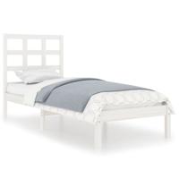 Bedframe massief hout wit 90x190 cm - thumbnail