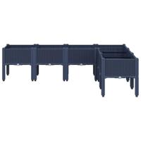 Plantenbak met poten 160x120x42 cm polypropeen blauwgrijs - thumbnail