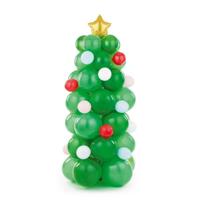 Ballonnen Kerstboom Met Ballen (161x65cm) - thumbnail