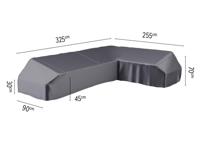 Loungeset platformhoes rechts 325x255x90xH30/45/70 cm AeroCover - Aerocover - thumbnail