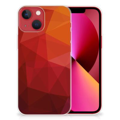 TPU Hoesje voor Apple iPhone 13 Polygon Red TPU Hoesje voor Apple iPhone 13 Polygon Red